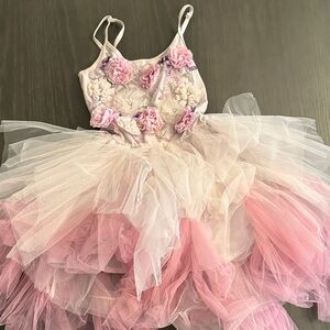 Tutu Du Monde Pink and White Floral Dance Dress